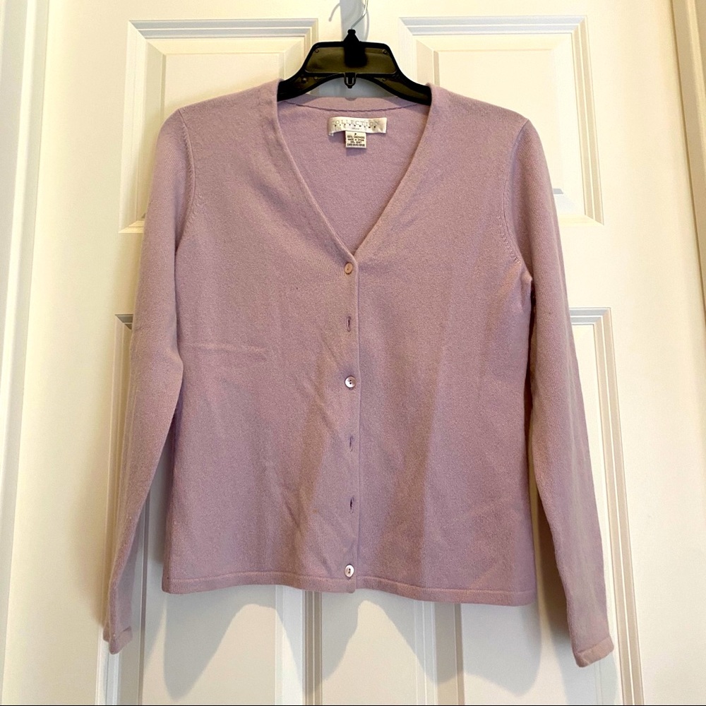 Beautiful women’s lavender cardigan sweater